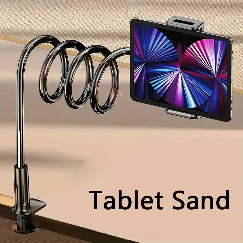 Tablet Holder Stand Grip Flexible Long Arm Gooseneck Lazy Bracket Bed