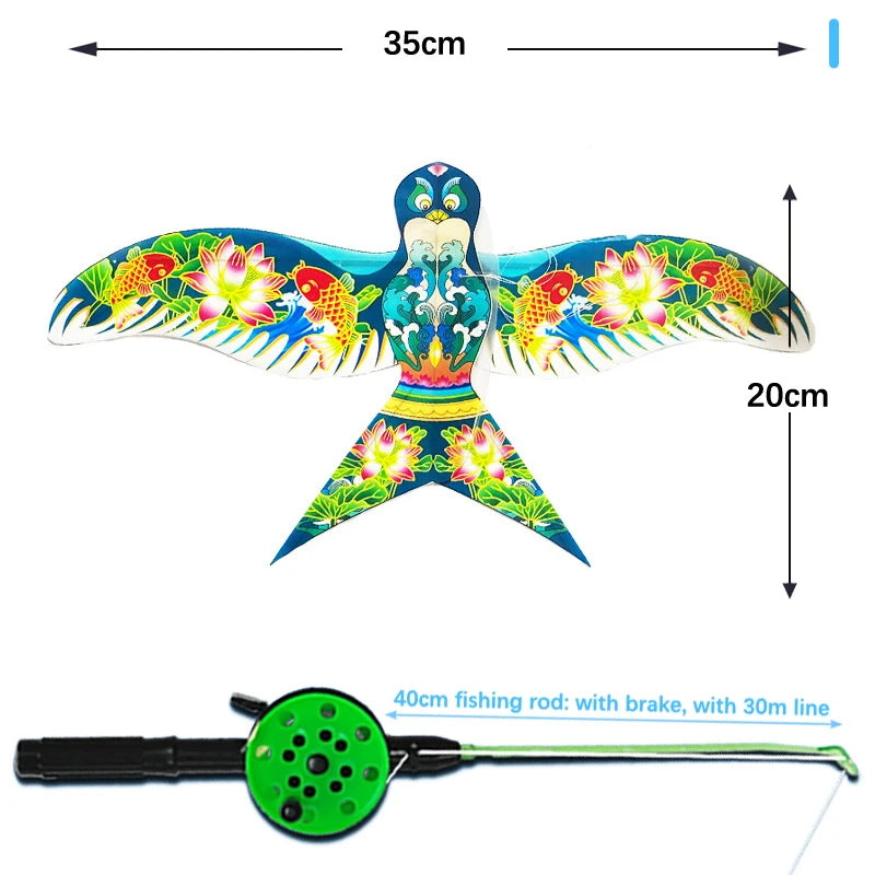 Children Mini Plastic Kite Cartoon Butterfly Parrot Swallows Eagle