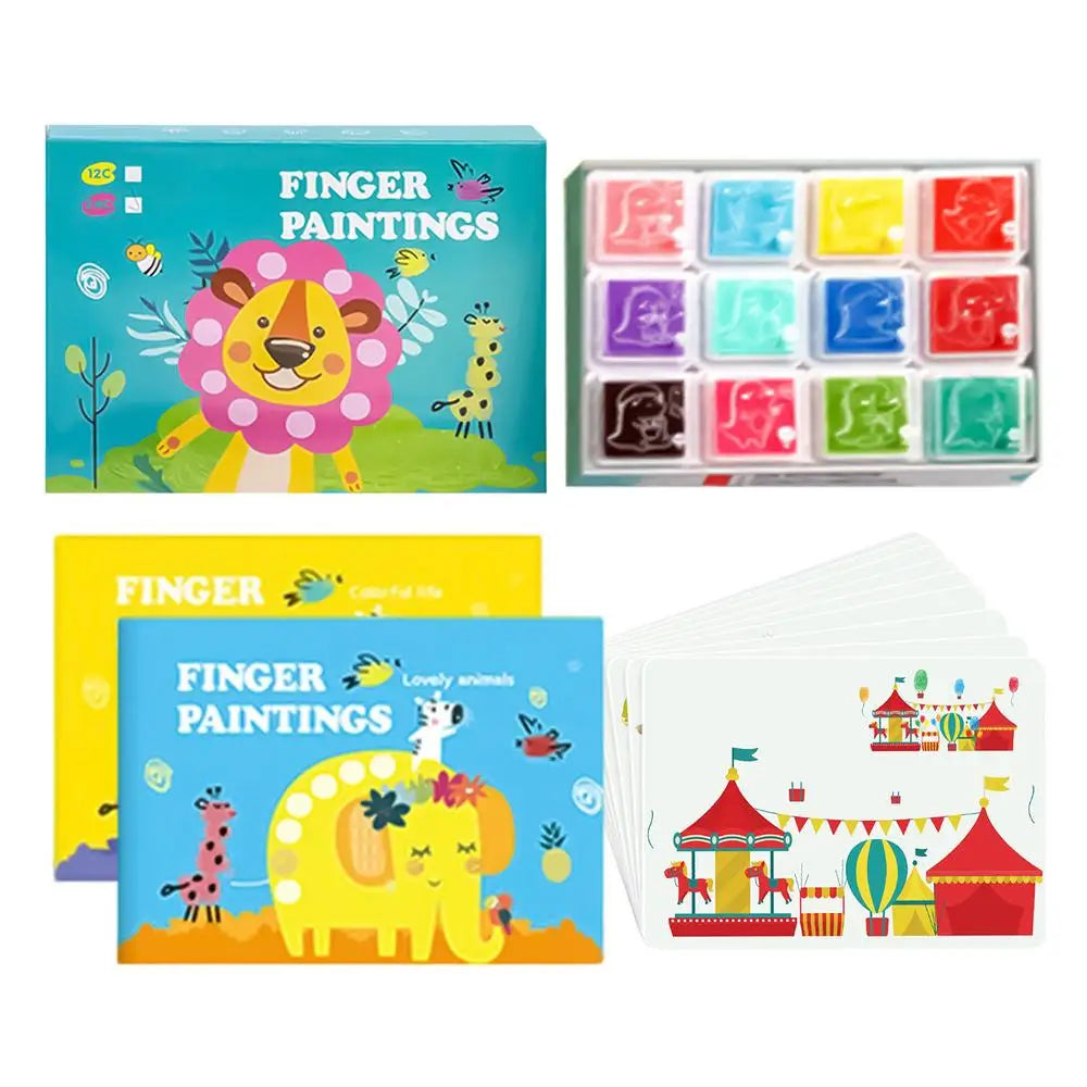 Finger Paint Paper 12-Color Educational Washable Kids Drawing Pad Art Zpaxo China Mainland A