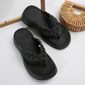 Women Slippers Platform Wedges Flip Flops Summer Casual Cozy Slides Designer Beach Dress Sandals 2024 Fashion Sport Women Shoes Zpaxo black 40-41
