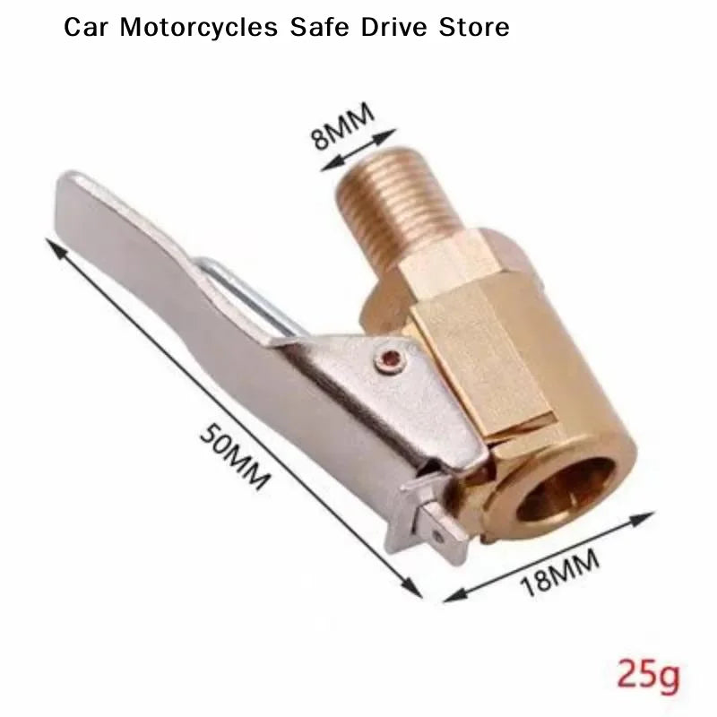 CMCar Tire Air Chuck Inflator Pump Valve Connector Clip-on Adapter