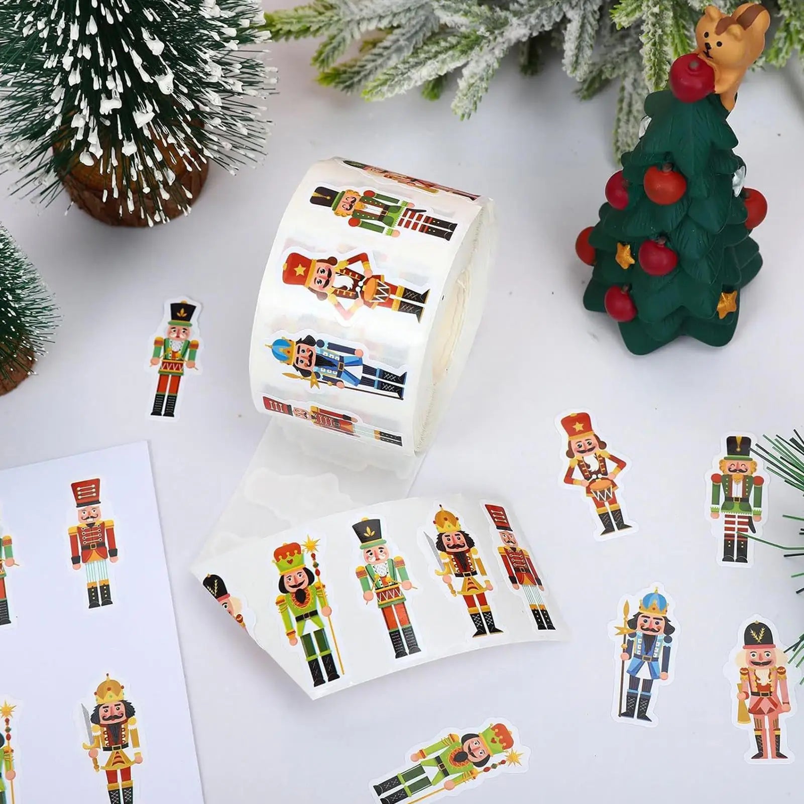 Christmas Stickers Bulk Nutcracker Paper Decals Scrapbook Journal