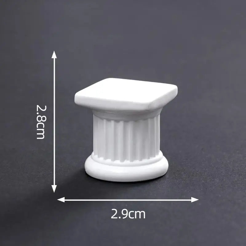 Figurine Sculpture Indoor Home Dinning Room Garden Scenery Decor Roman Pillar Greek Column Statue Pedestal Candlestick Stand Zpaxo A2