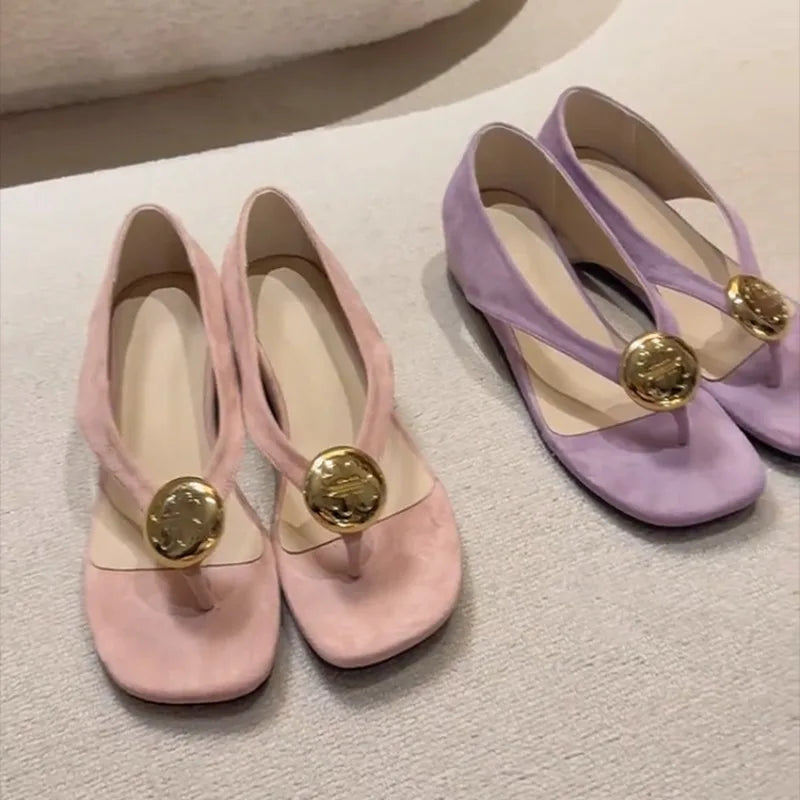 Shallow Mouth 1 Slip-on Flip-on Slippers 2025 New Summer Breathable Leaky Toe Slippers Casual Shoes Zpaxo
