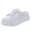 White Platform Mule Sneakers Slip Backless Thick Sole Height Zpaxo White 39 China Mainland