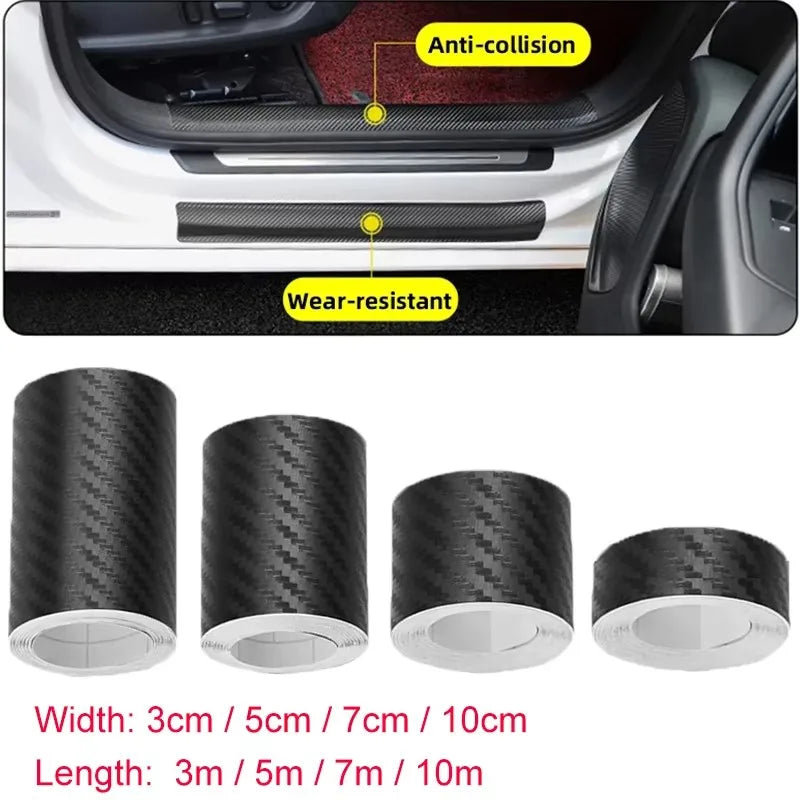 Carbon Fiber Car Protection Tape – Door Sill, Bumper & Mirror