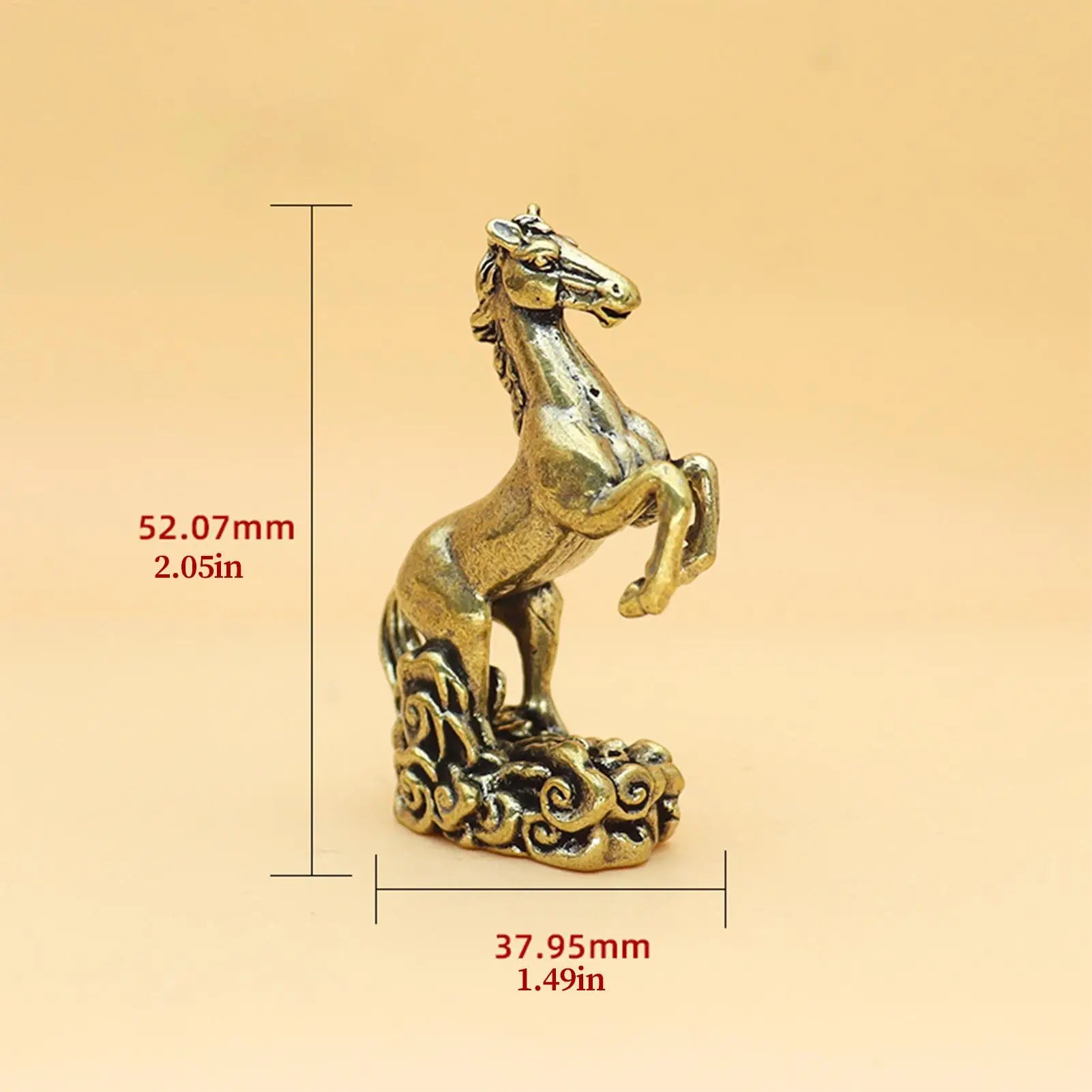2026 Year Horse Statue Brass Animal Figurine Chinese Mascot Wealth