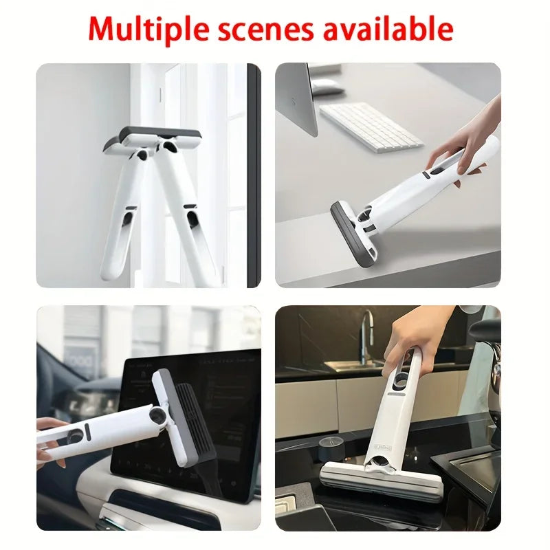 Handheld Mop Multifunctional Small Desktop Mop Handheld Hands-free Washing Sponge Kitchen Hands Free Sponge Absorbs Water Mop Zpaxo