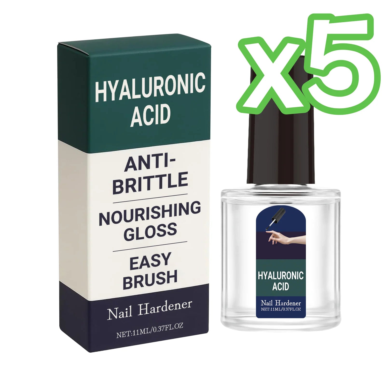 Plant-Based Nail Hardener & Strengthener Drops | 11ml Nail Treatment Drops Zpaxo 11ml Boxed x 5pcs