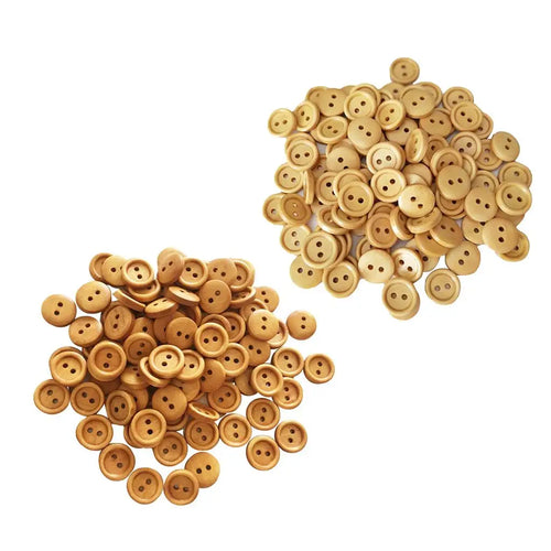 Wood Buttons 13mm 15mm Round Sewing Decorative Buttons for Needlework Clothes and Baby Craft Embellishments DIY Supplies Zpaxo