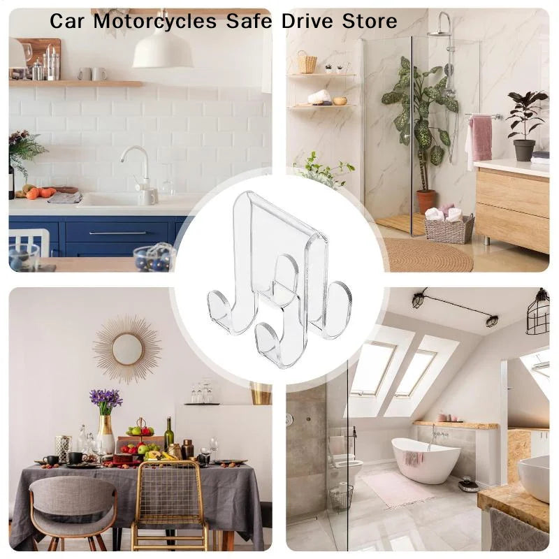 CMShower Towel Hooks Glass Door Hanger Space-saving Shower Clothes
