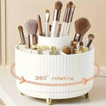 360 rotating storage box-5 plastic multifunctional cosmetic box for storing brushes, skin care products and stationery. Zpaxo white