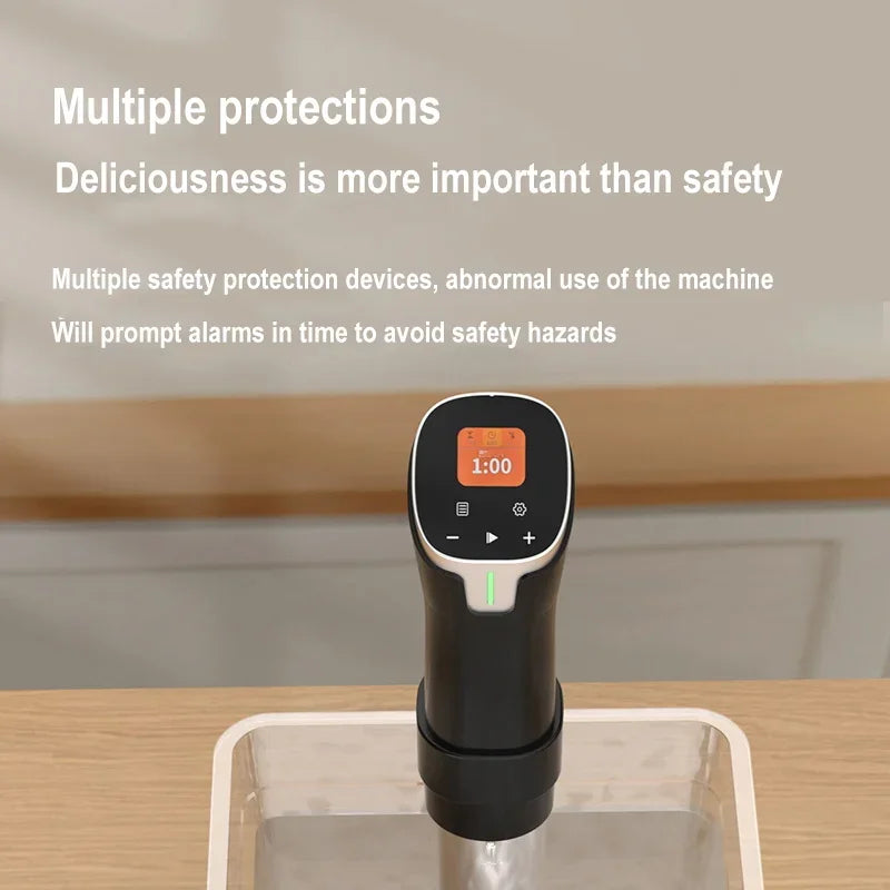 1100W Kitchen Sous Vide Cooker LCD Touch Digital Display Immersion Circulator Accurate Cooking appliances Vacuum Slow Cooker Zpaxo