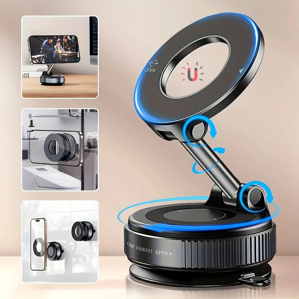 2026 CAR Phone Magnetic Stand Multi-functional Vacuum Adsorption