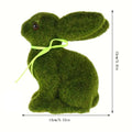 Flocked Moss Bunny Statue Outdoor Garden Decor Easter Rabbit Figurine