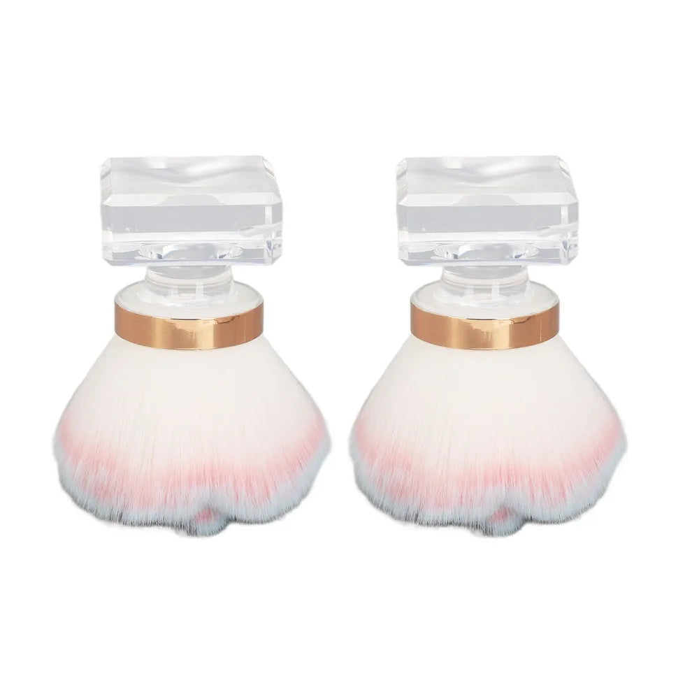 Pink Soft Bristle Nail Dust Removal Brush Comfortable Handle Rose Art Zpaxo