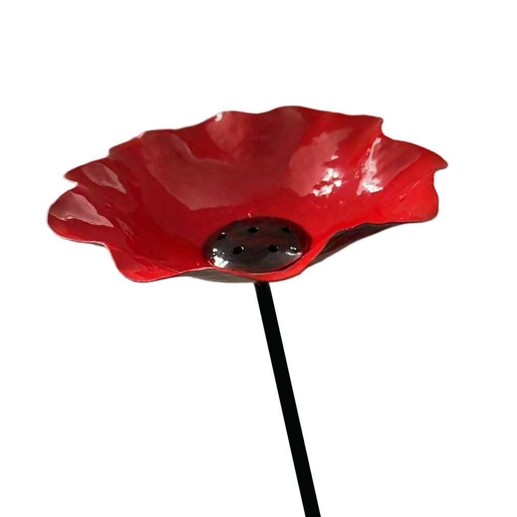 Metal Flower Garden Stake Weather Proof Butterfly Bees Bath Bowl Bird