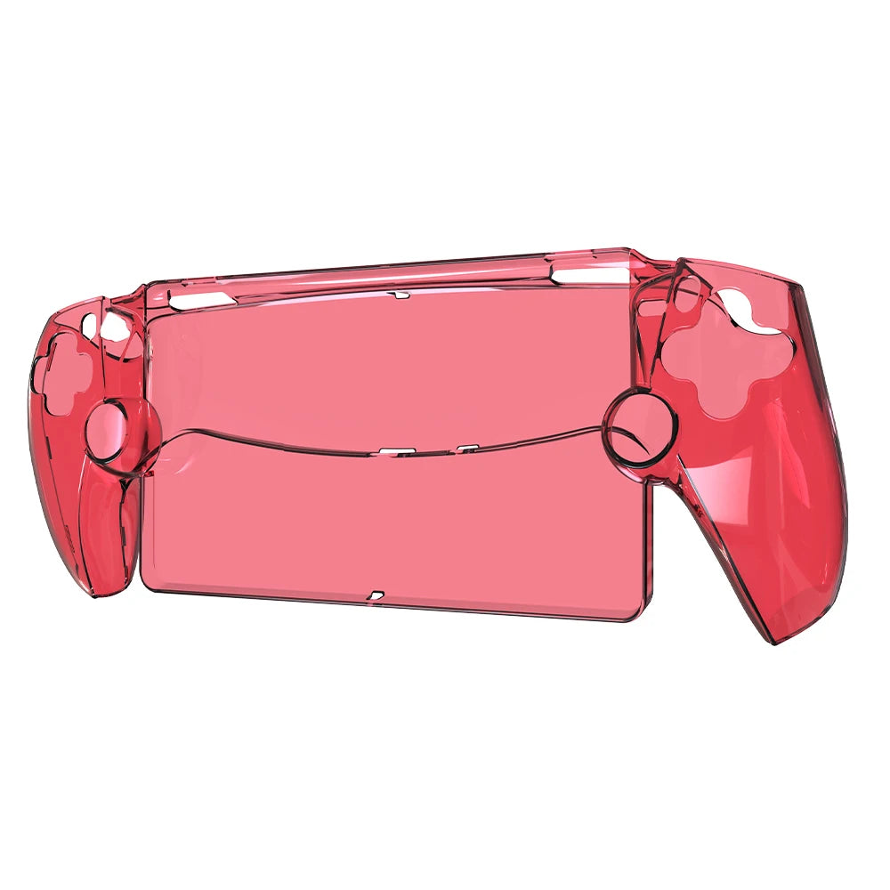 Transparent Protective Case Shockproof PC Game Machine Grip Shell Case Anti-Drop Washable for PS5 Portal for Playstation Portal Zpaxo Red China Mainland