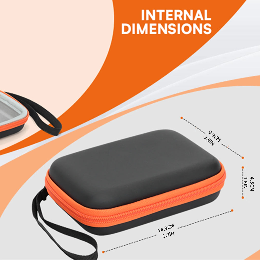 Hard Travel Case Wrist Strap Mesh Pocket EVA Protective Storage