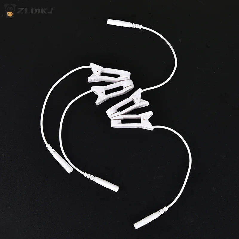 Ear Soothing Comfort Clip Tens Electrode Lead Wire Connecting Cable Zpaxo