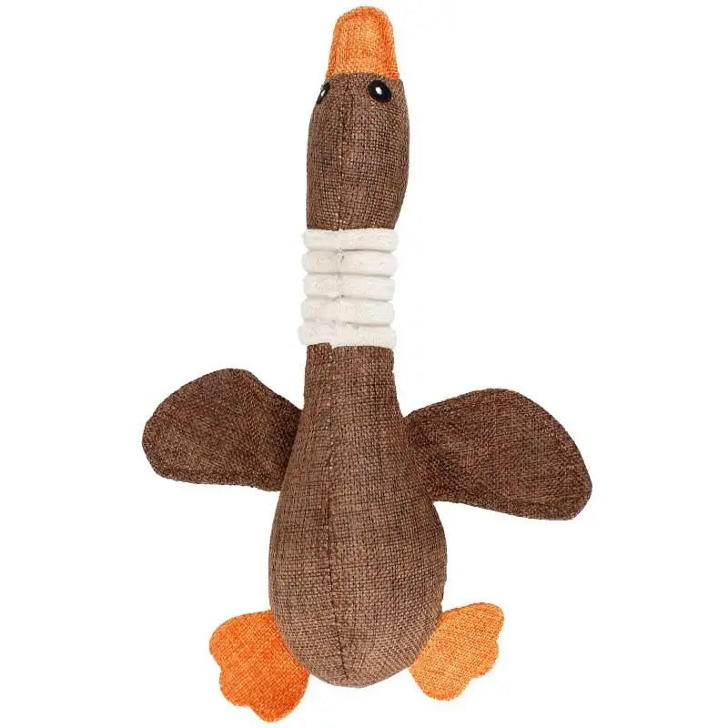 Pet Mallard Duck Dog Toy Big Chewers Squeaky Goose Puzzle Training Zpaxo A2