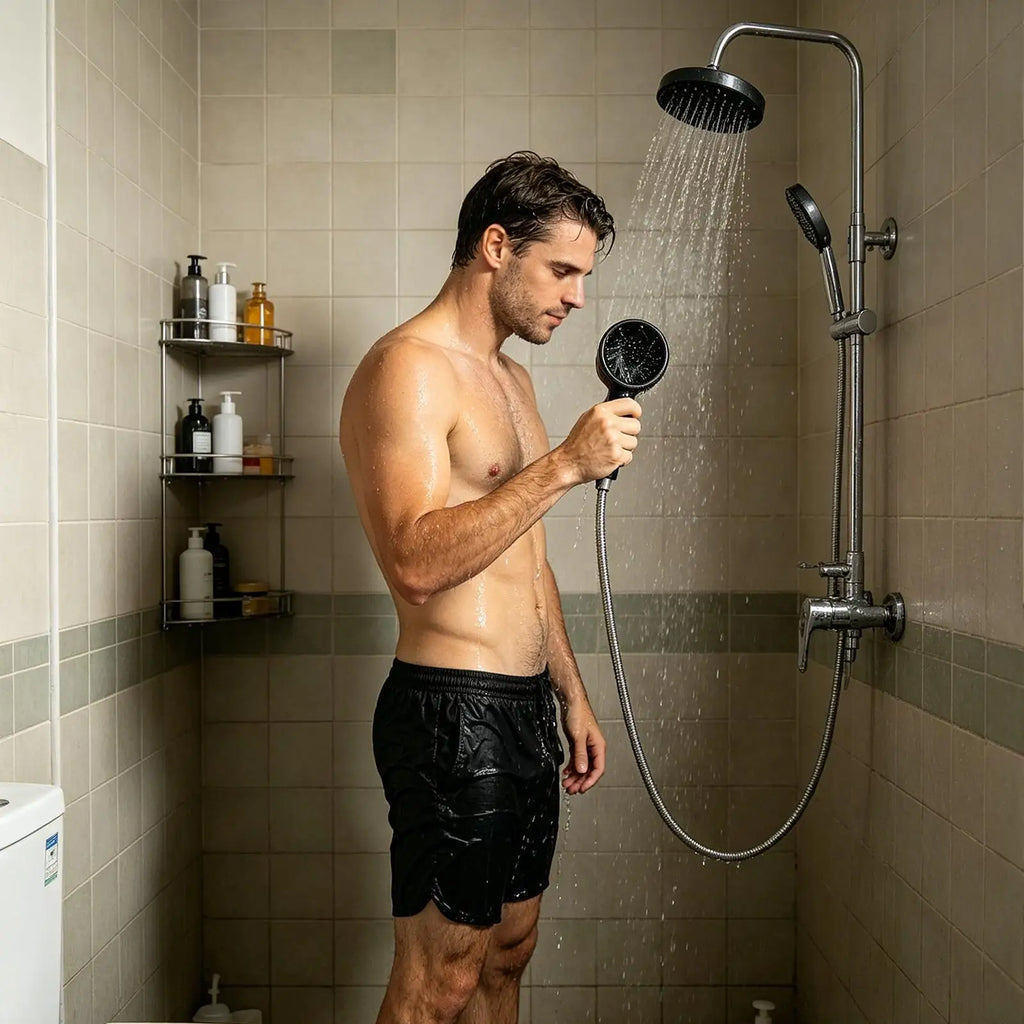 Shower Head Powerful Supercharging Hydromassage 360-Degree Ring Water