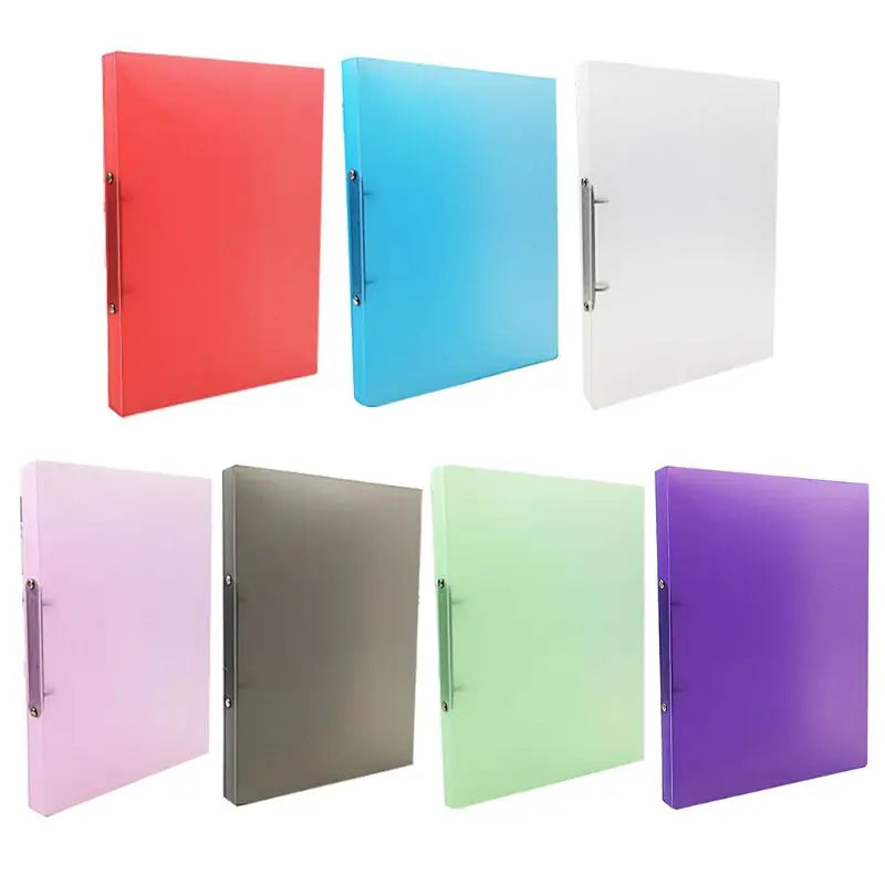 A4 Ring Binder Colorured Transparent Loose-leaf Paper File Folder