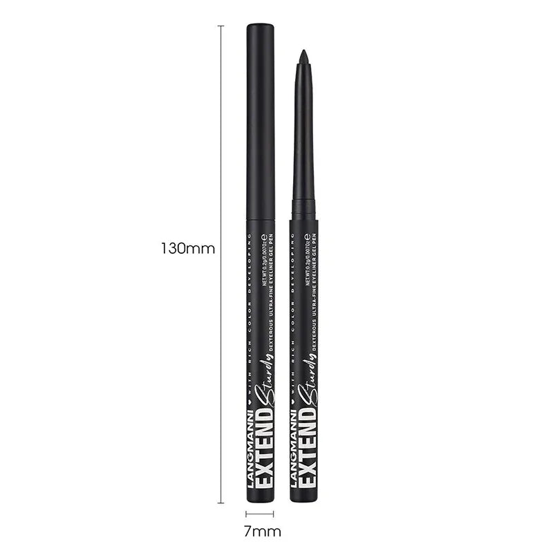 12-Color Waterproof Eyeliner Gel Pencil Long-lasting Makeup Smokey
