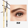 1 Small Gold Bar Double-ended Eyebrow Pencil 3D Shape Long-lasting Zpaxo 05 Dark Brown