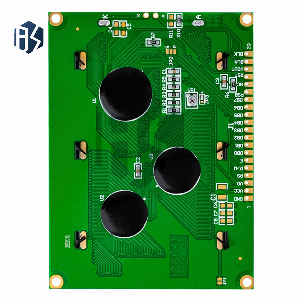 128 64 DOTS LCD Module 5V Blue Screen 12864 Backlight ST7920 Parallel Zpaxo