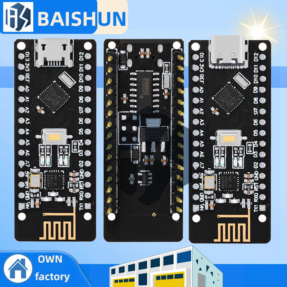 RF-Nano Arduino Nano V3 0 Micro USB Board ATmega328P QFN32 5V 16M Zpaxo