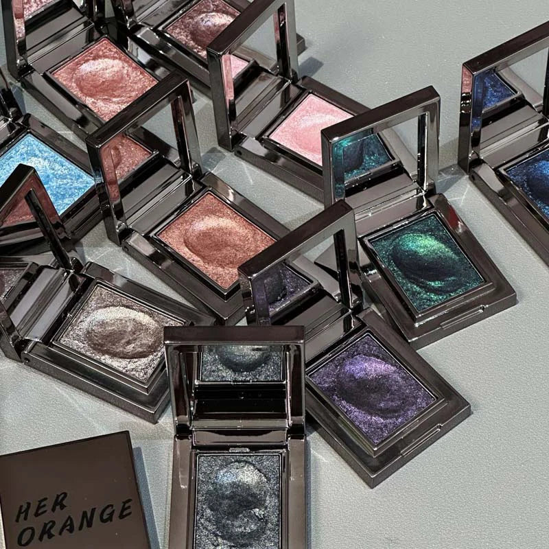 Chameleon Metallic Glitter Eyeshadow Palette Fine Highlighter Sparkling Pearlescent Mashed Potato Smoky Purple Eye Shadow Makeup Zpaxo