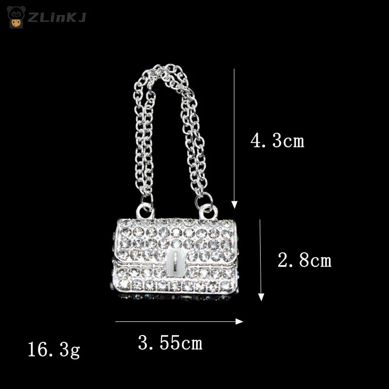 ▶1Pcs Miniature Fashionable Dollhouse Metal Chain Handbag Set Pack Doll Bags for Clothes Accessories Toy for Kids Zpaxo