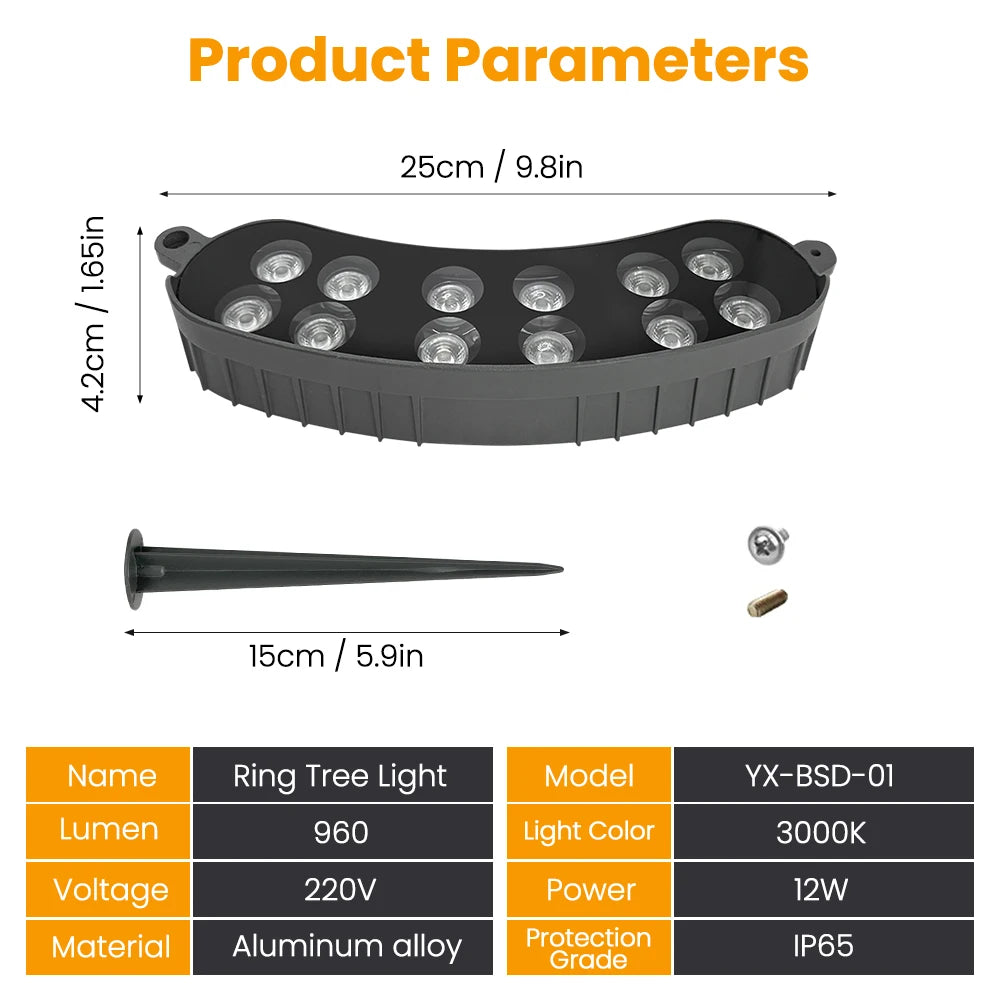 LED Outdoor Tree Hugging Lamp IP65 Waterproof 200V Spotlight Night Decor DIY Assemble Tree Holding Lighting Lamp For Garden Zpaxo