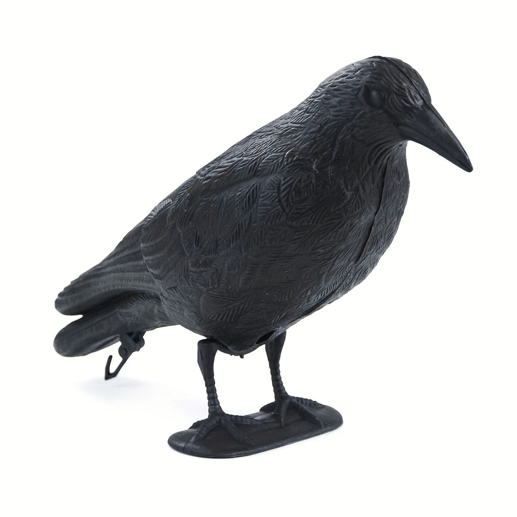 Realistic Crow Decoy Bird Scarer – Garden Pigeon Deterrent