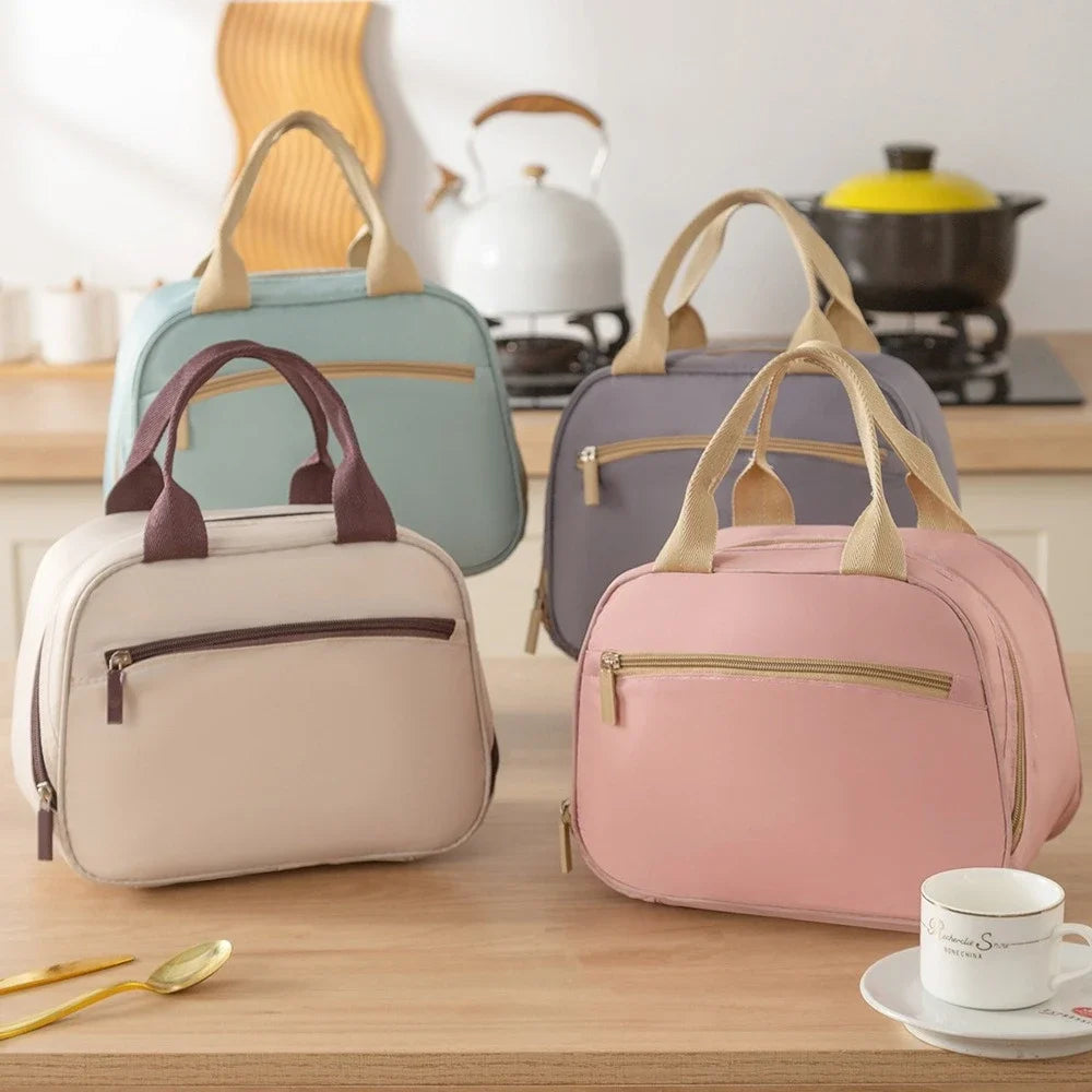 Fashionable Insulated Bag, Lunch Bag, Bento Bag, Bring Lunch Box To Work or School, Handbag, Thick Aluminum Foil Insulated Bag Zpaxo