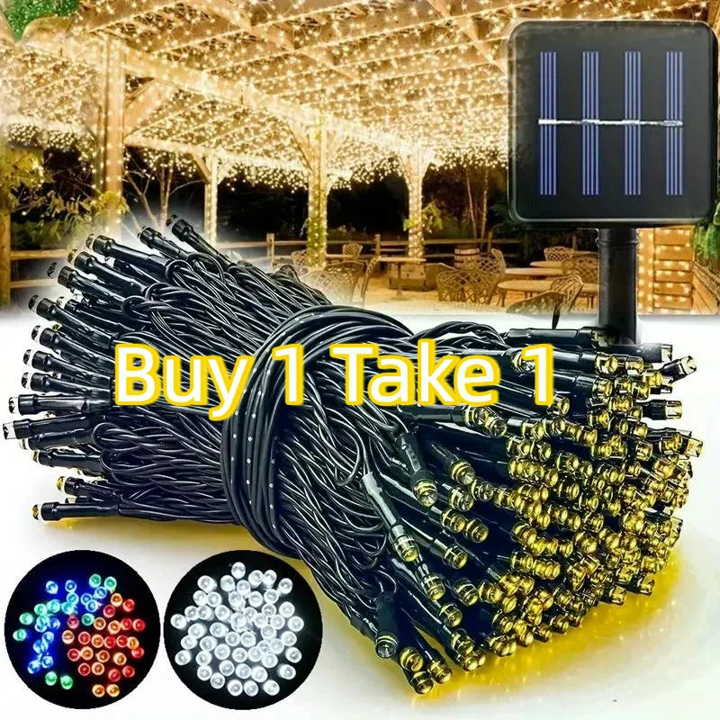 Outdoor 12M LED Solar 100 Christmas Lights Waterproof Party Fairy Zpaxo