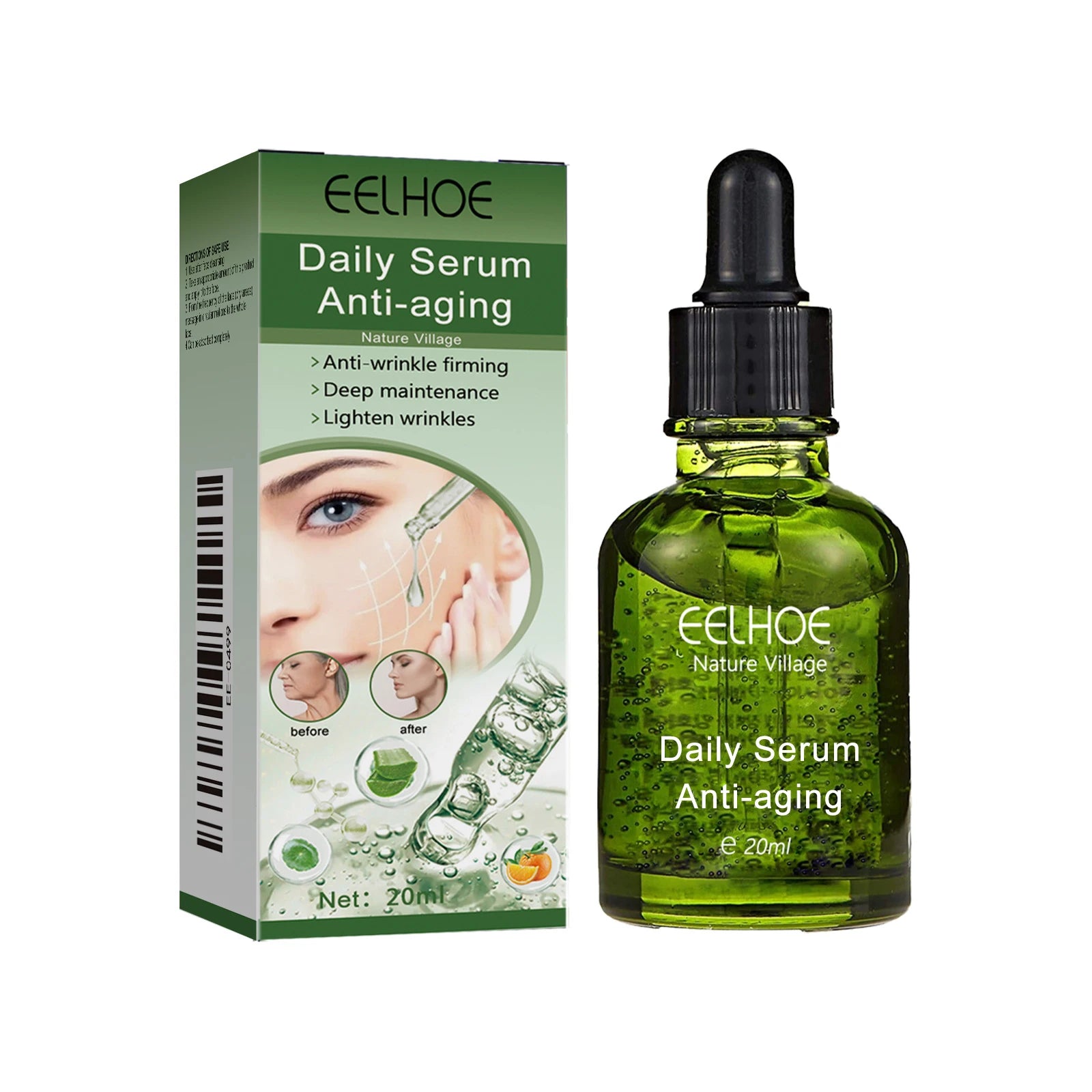 Eelhoe Lifting Firming Face Serum – Anti-Wrinkle & Brightening Lifting Face Serum Zpaxo 20ml 1Pcs