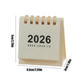 2026 Mini Desk Calendar Jan Dec Coil Daily Scheduler Paper Planner