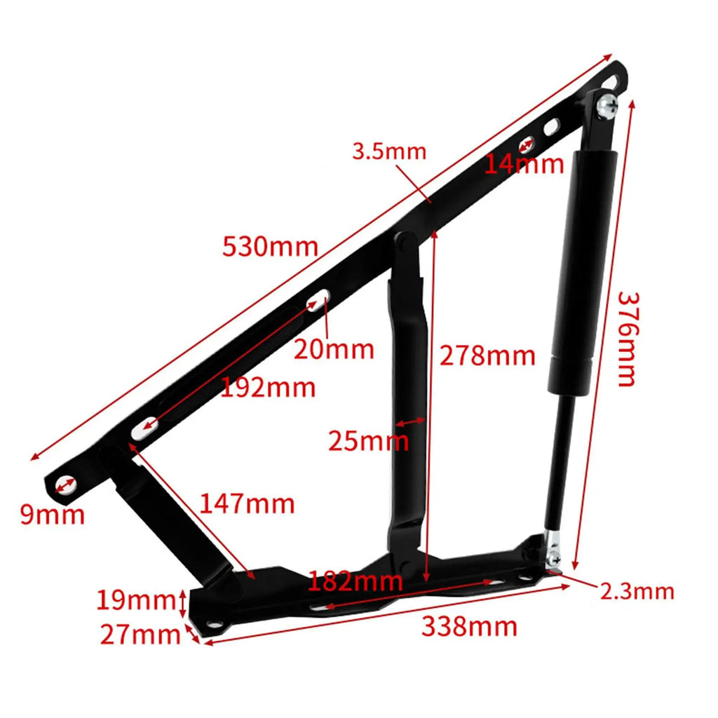 Hydraulic Storage Bed Lift Mechanism Iron Effort Saving Lift Up Hinge Furniture Hardware for Tatami Bed Ottoman Zpaxo