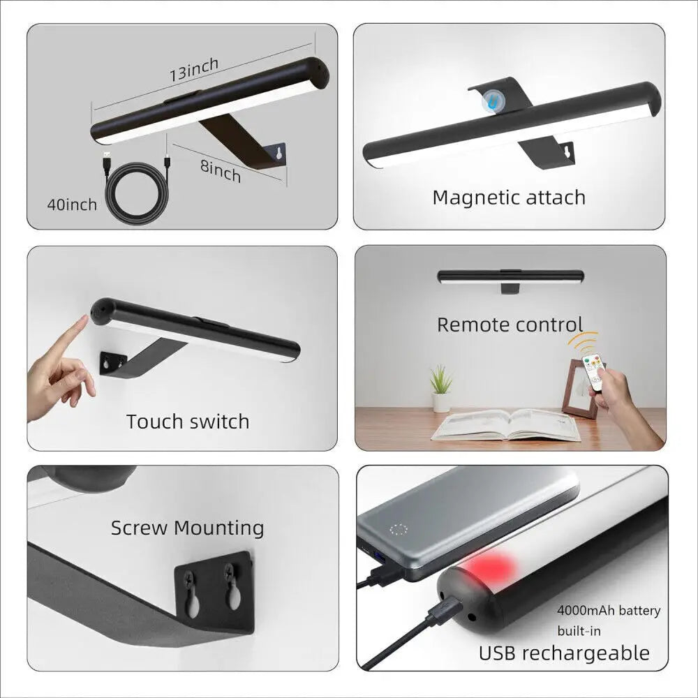 Wireless Picture Light 4000mAh Remote LED Art Wall Lamp