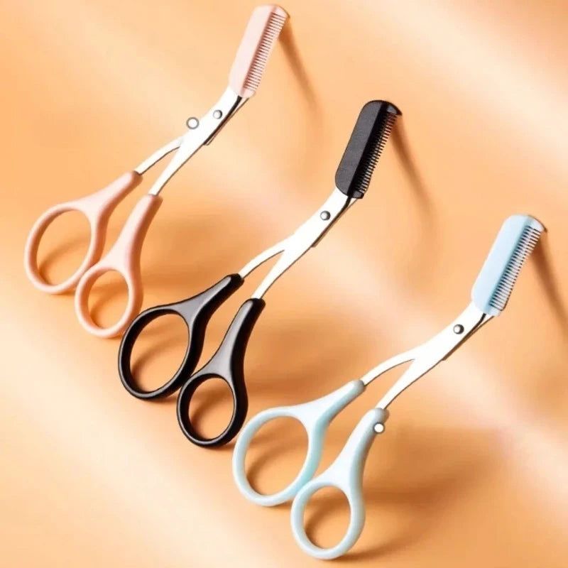 Eyebrow Trimmer Scissor Beauty Products Stainless Steel Scissors Comb