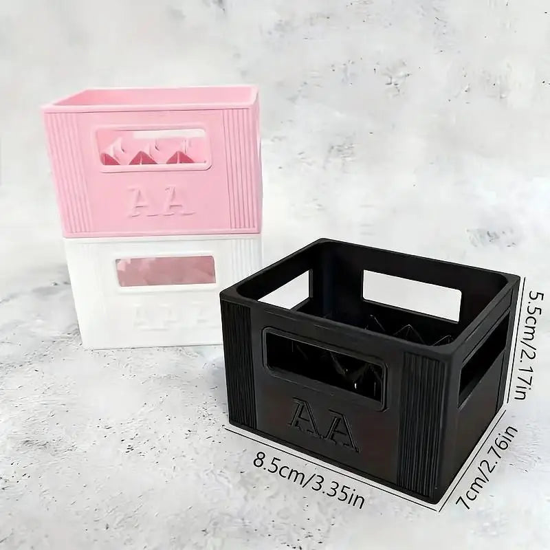 Beer Crate Battery Organizer – 20/30 Slot Stackable Storage Box