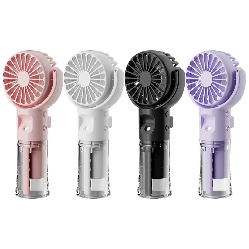 Handheld Spray Fans USB Rechargeable Portable Misting Fan 4-speed