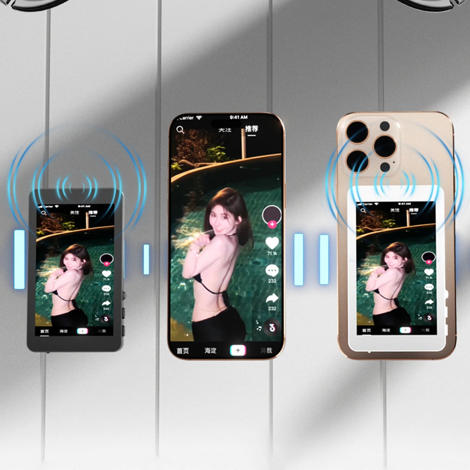 Magnetic Phone Vlog Selfie Monitor Screen Wireless Live Stream