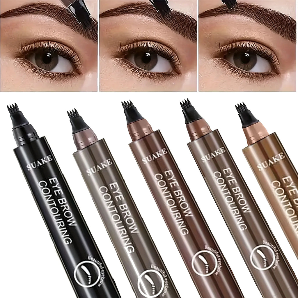 4 Point Eyebrow Pencil Enhance Waterproof Liquid Pen Natural Makeup