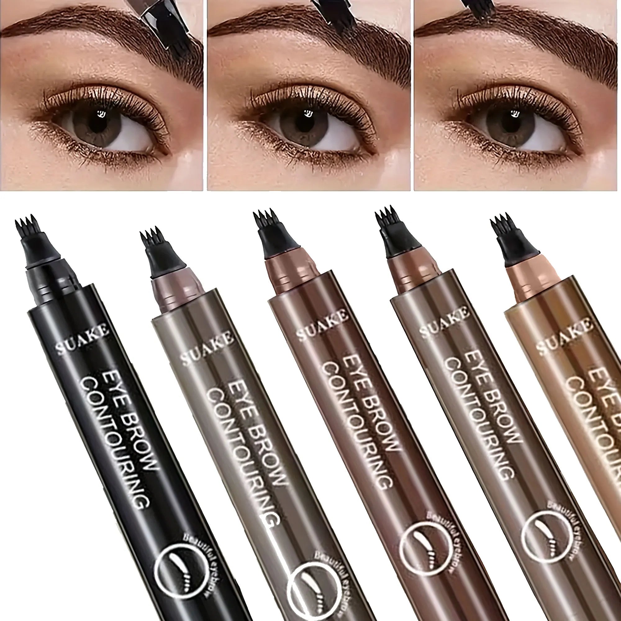 4 Point Eyebrow Pencil Enhance Waterproof Liquid Pen Natural Makeup