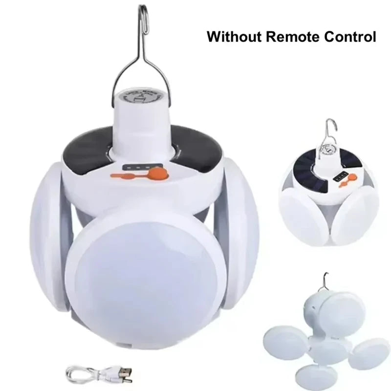 Solar USB Rechargeable Camping Lantern – Foldable LED Lamp