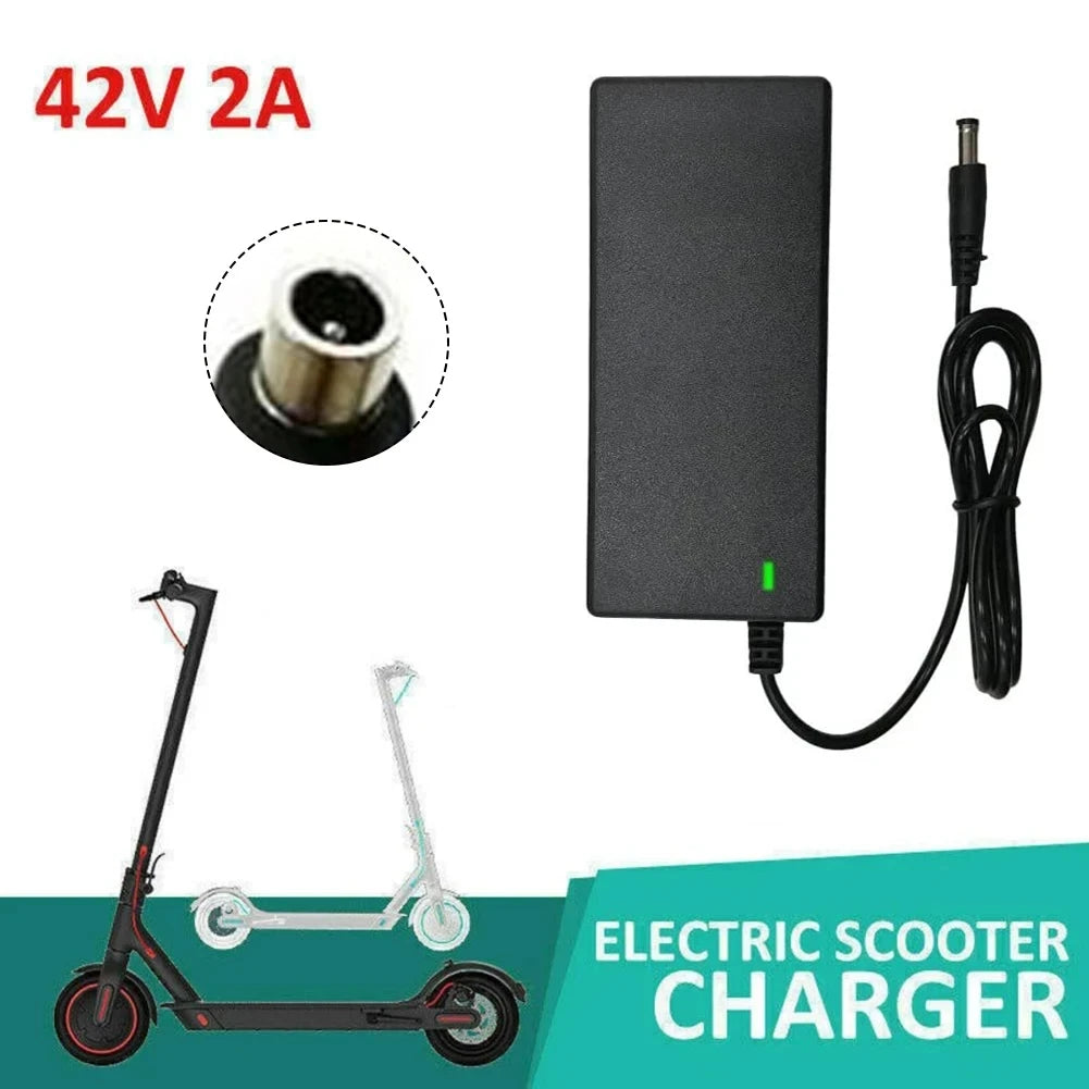 Brand New Power Adapter AC 100-240V Black DC 42V 2A Electric Scooter Accessories EU Plug For 24-36v Lithium Battery Zpaxo