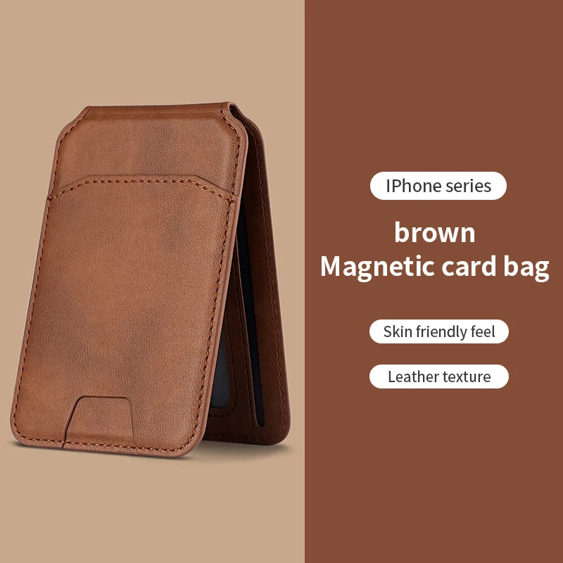 Luxury Phone Bag Cover Accessories Magsafe Magnetic Leather Wallet